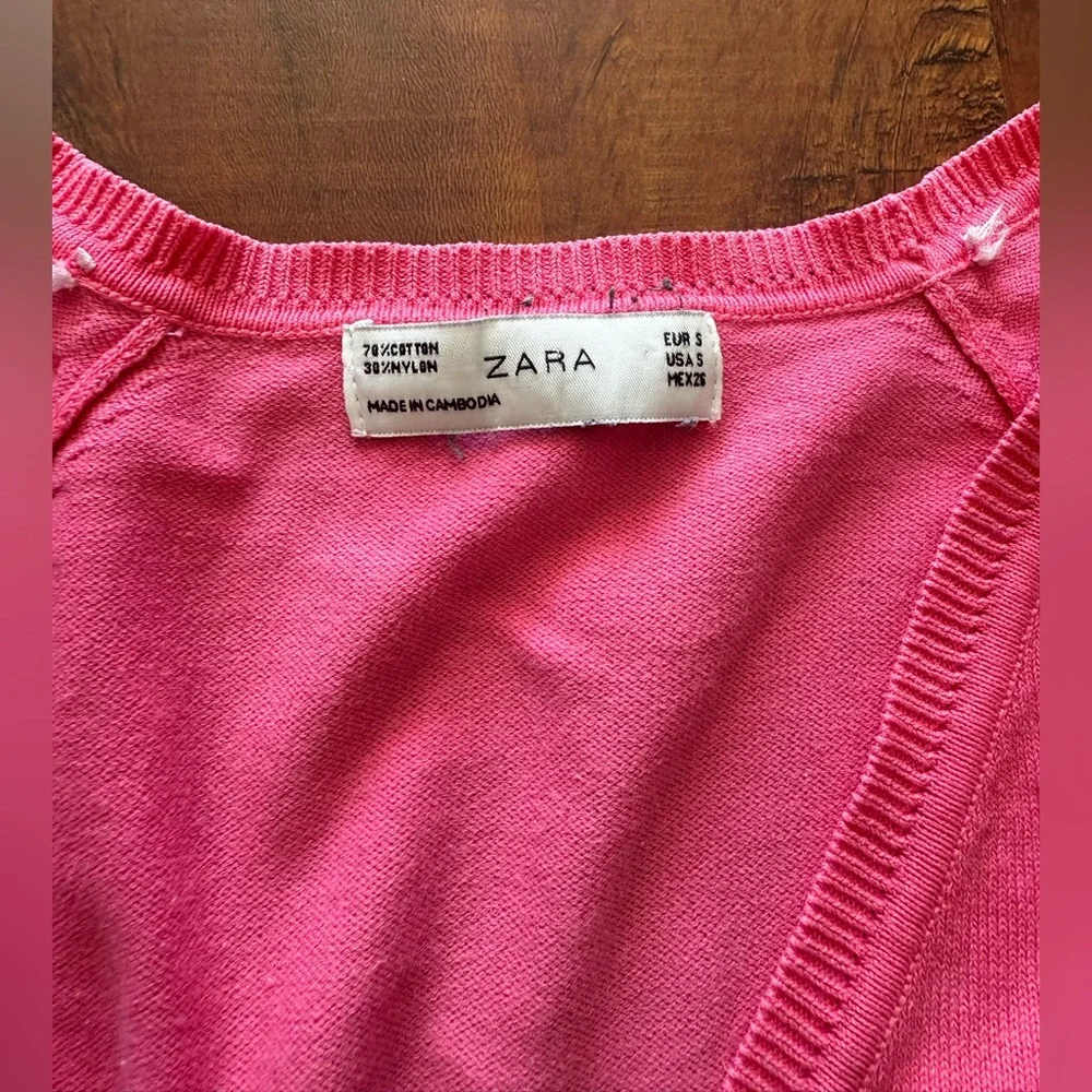 Zara Pink Women's Cardigan - Picture 3 of 3